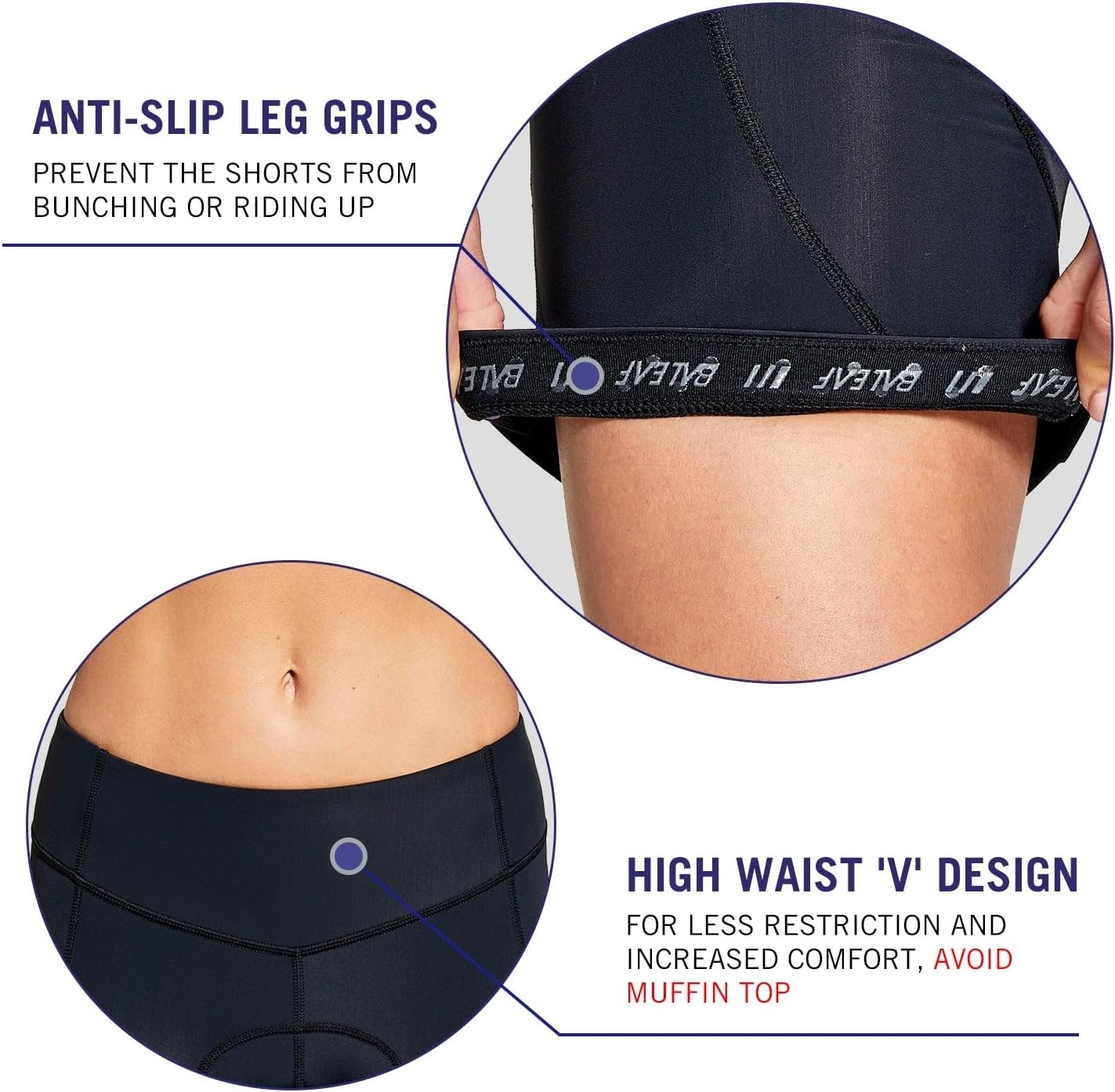 image:imagebaleaf 4D Padded Bike Shorts Women Cycling Underwear with PocketsPurple