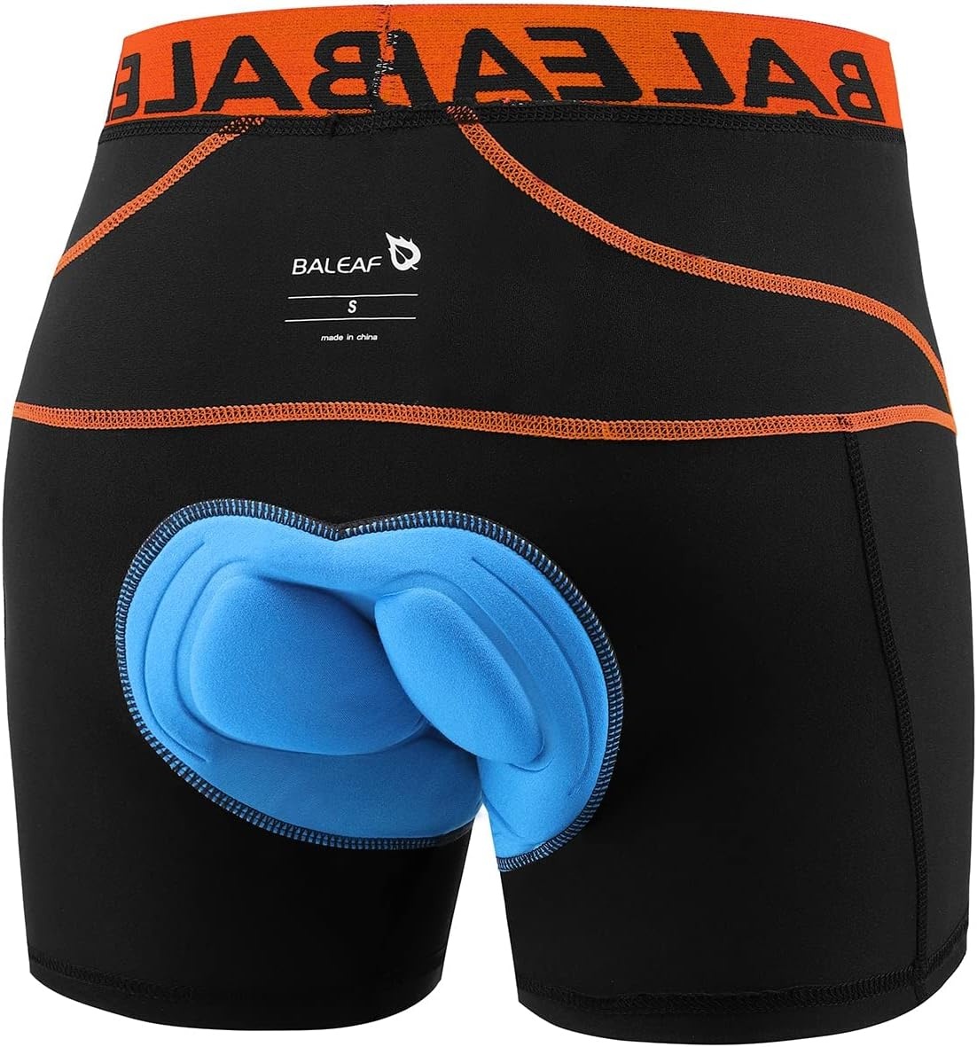 image:imagebaleaf Mens 3D Padded Bike Shorts Cycling Underwear MTB LinerBlackOrange
