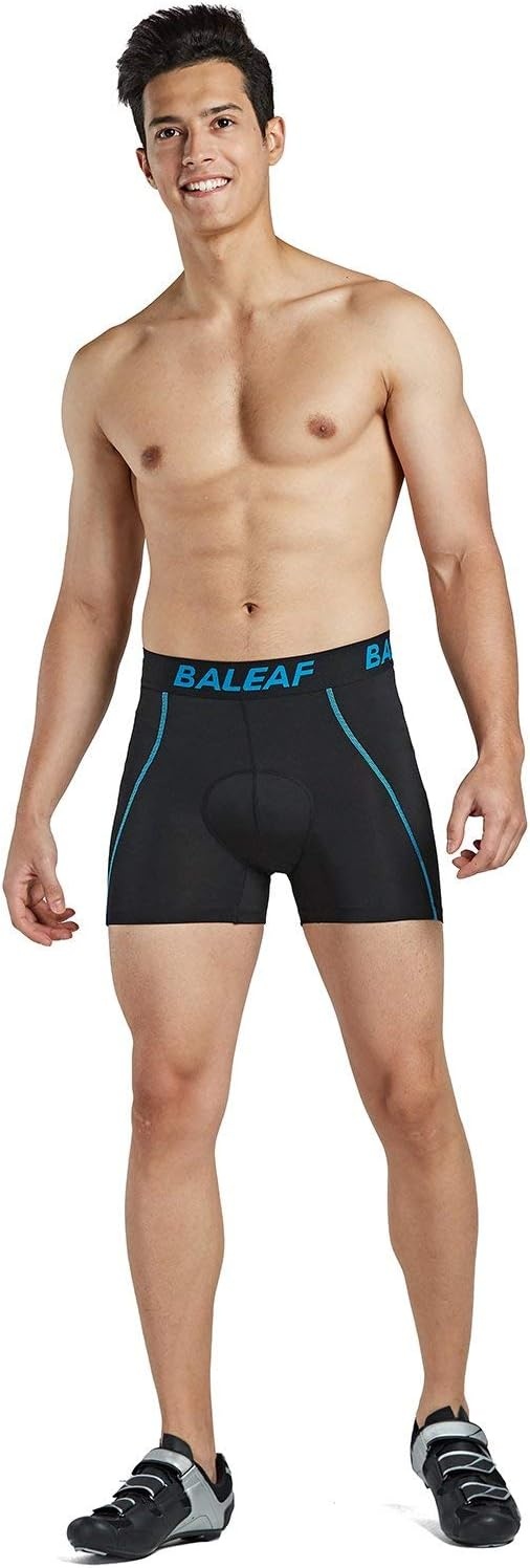 image:imagebaleaf Mens 3D Padded Bike Shorts Cycling Underwear MTB LinerUpgrade FabricblackBlue