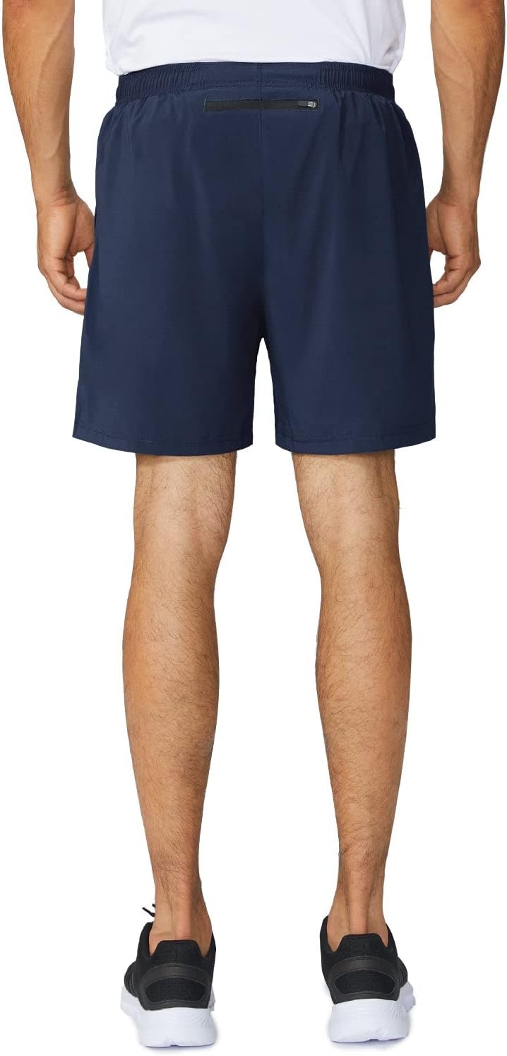 image:imagebaleaf Mens 5 Running Athletic Shorts with LinerNo LinerNavy