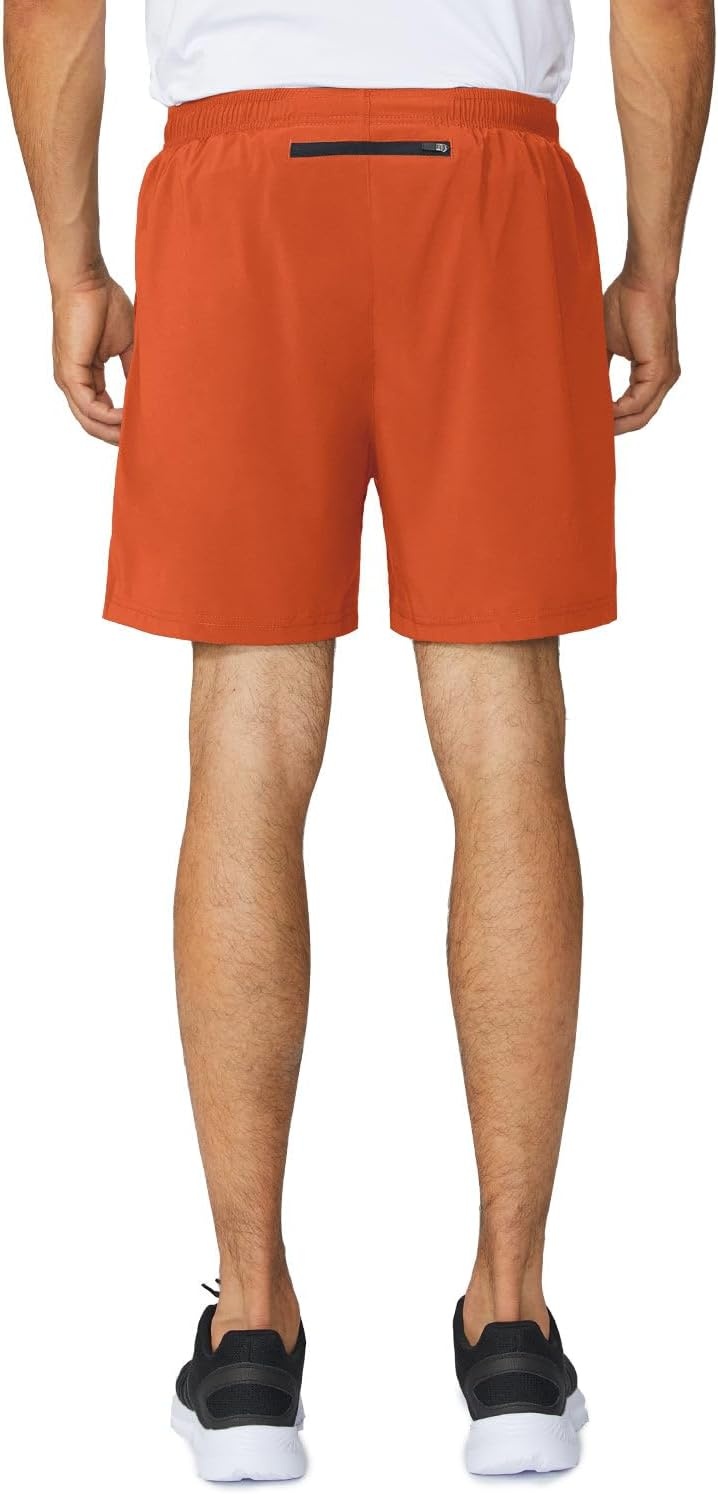 image:imagebaleaf Mens 5 Running Athletic Shorts with LinerNo LinerOrange