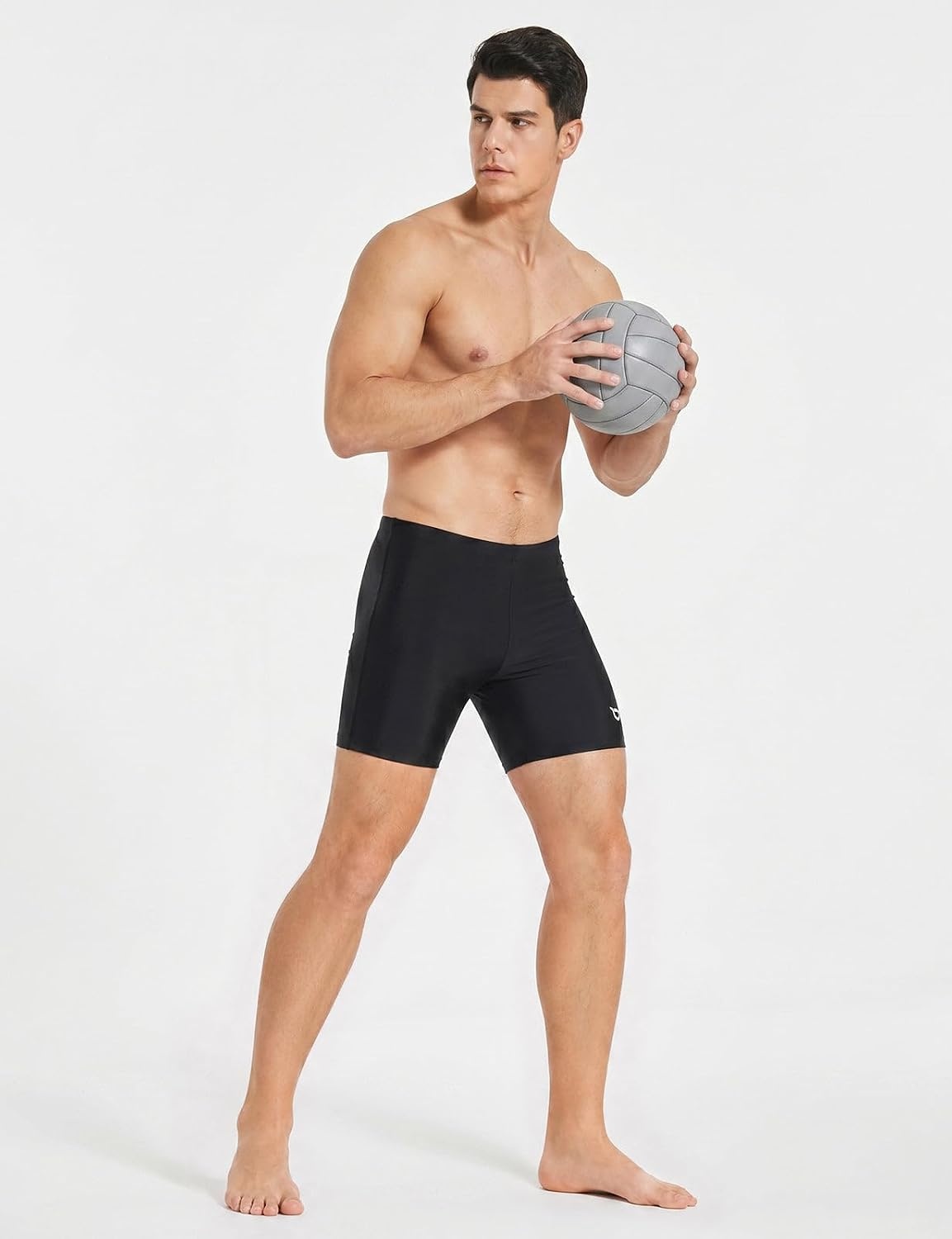 image:imagebaleaf Mens Swim Jammers Athletic Swimwear Quick Dry Swimsuit UPF 50Black