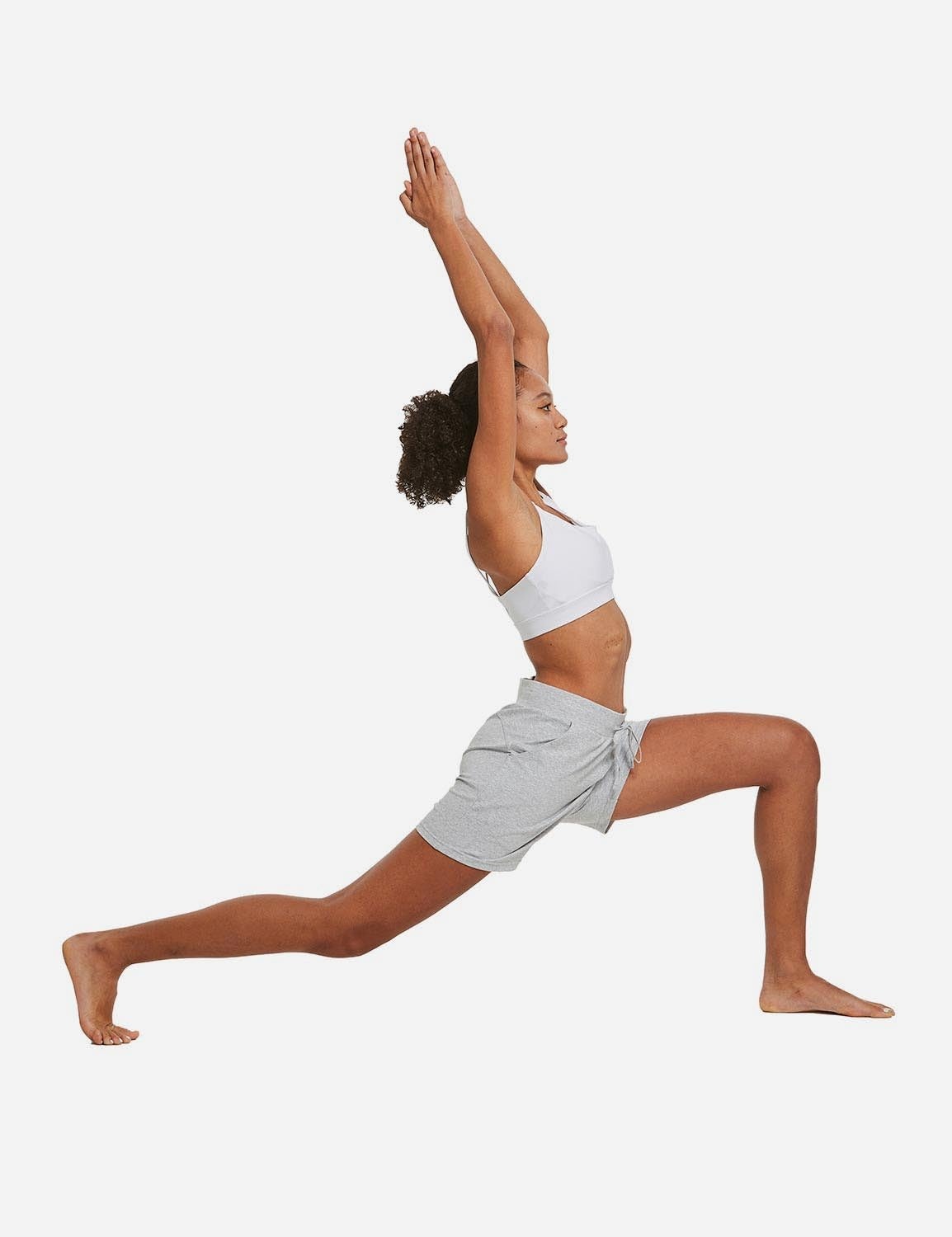 image:imagebaleaf Womens 5 Cotton Lounge Shorts Athletic with Pockets High WaistLight Gray