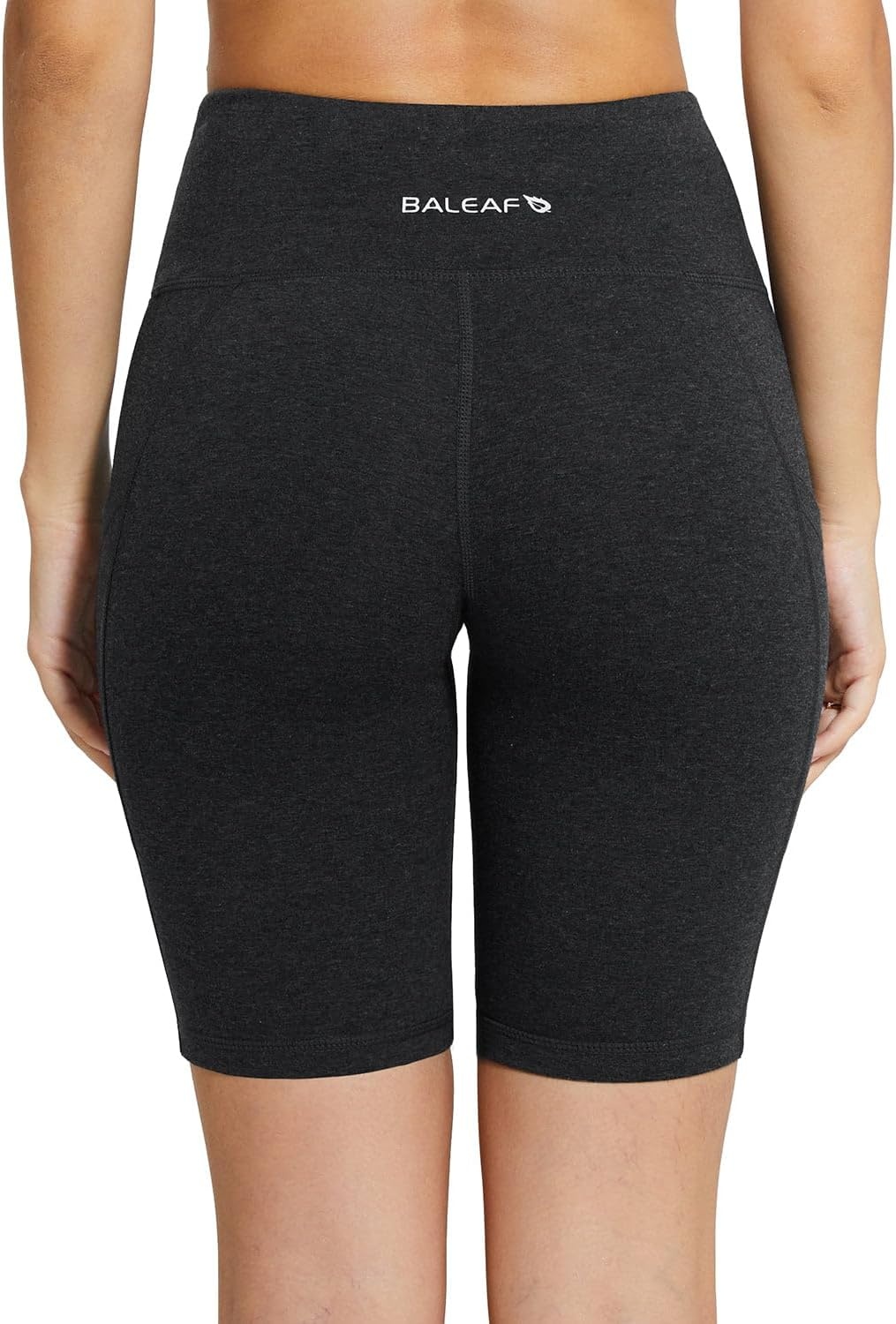 image:imagebaleaf Womens High Waist Biker Shorts with 3 PocketsCharcoalclassic