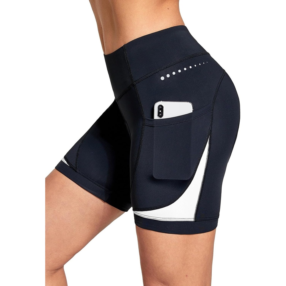 image:imagebaleaf 4D Padded Bike Shorts Women Cycling Underwear with PocketsWhite