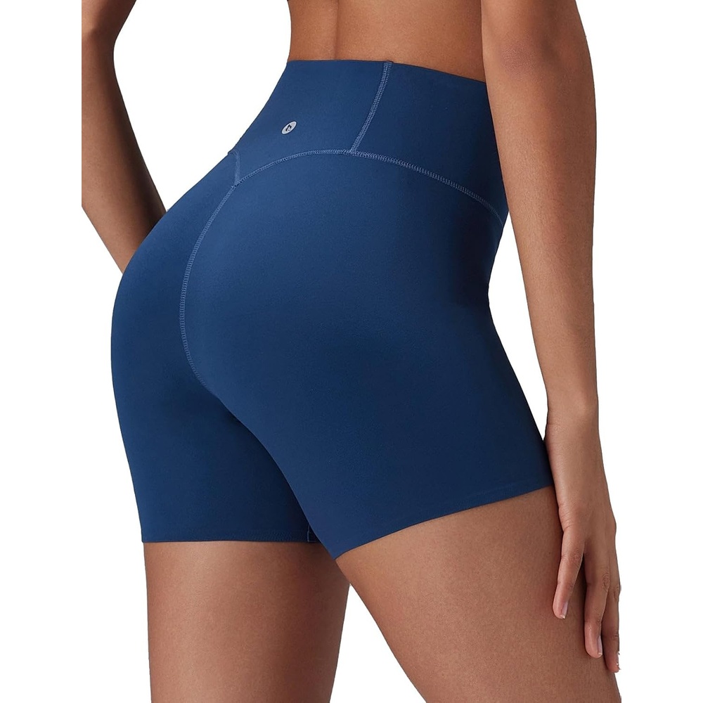 image:imagebaleaf Freeleaf Broadway Womens Biker Shorts with Pockets Dance Yoga Workout Gym Running 5 High Waist Short PantsNavy Blue