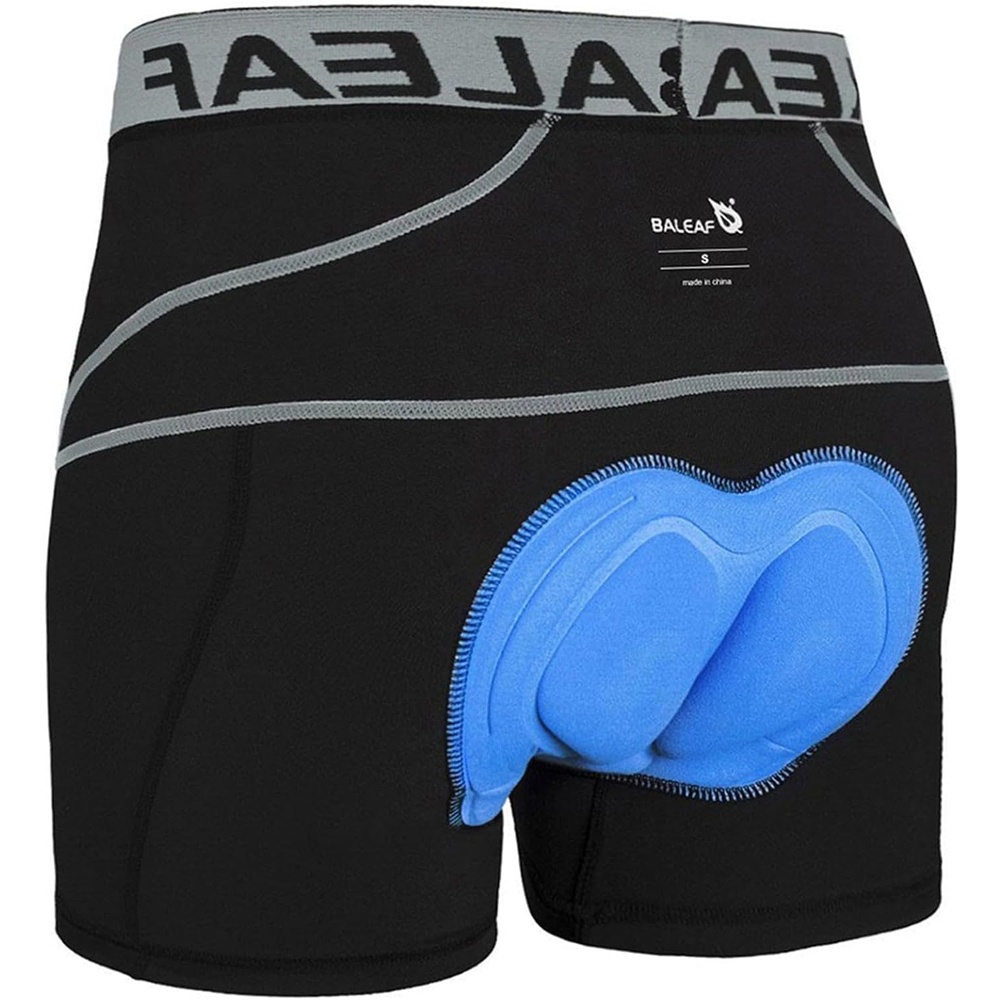image:imagebaleaf Mens 3D Padded Bike Shorts Cycling Underwear MTB LinerBlackGrey