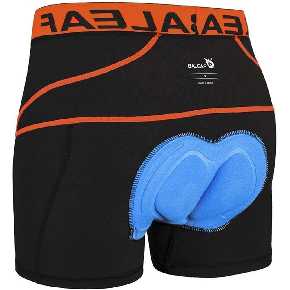 image:imagebaleaf Mens 3D Padded Bike Shorts Cycling Underwear MTB LinerBlackOrange