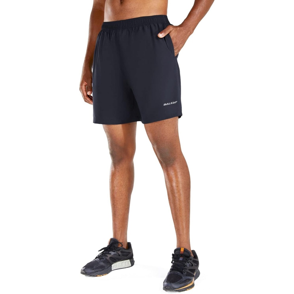 image:imagebaleaf Mens 5 Running Athletic Shorts with LinerNo LinerNavy