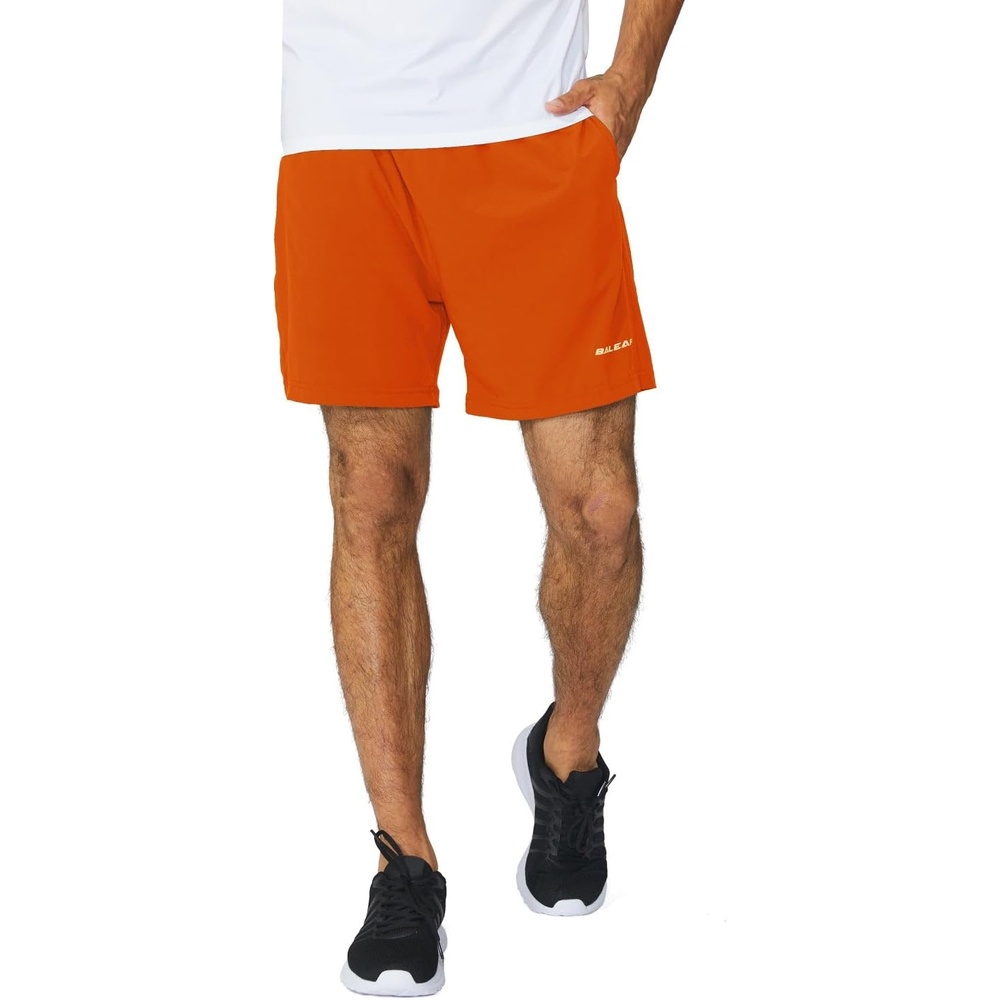 image:imagebaleaf Mens 5 Running Athletic Shorts with LinerNo LinerOrange