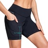 baleaf 4D Padded Bike Shorts Women Cycling Underwear with Pockets(Black)