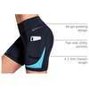 baleaf 4D Padded Bike Shorts Women Cycling Underwear with Pockets(Blue)