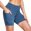 baleaf 4D Padded Bike Shorts Women Cycling Underwear with Pockets(Blue II)