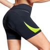 baleaf 4D Padded Bike Shorts Women Cycling Underwear with Pockets(Fluorescent Green)