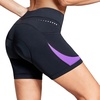 baleaf 4D Padded Bike Shorts Women Cycling Underwear with Pockets(Purple)