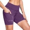 baleaf 4D Padded Bike Shorts Women Cycling Underwear with Pockets(Purple II)