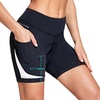baleaf 4D Padded Bike Shorts Women Cycling Underwear with Pockets(White)