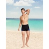 baleaf Men’s Square Leg Athletic Swim Jammers Durable Training Swimsuit(Gray/White)