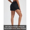 baleaf Women’s 3″ Swim Shorts with Velcro-Sealed Pockets(Black)