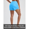 baleaf Women’s 3″ Swim Shorts with Velcro-Sealed Pockets(Blue)