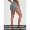 baleaf Women’s 3″ Swim Shorts with Velcro-Sealed Pockets(Dark Gray)