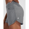 baleaf Women’s 3″ Swim Shorts with Velcro-Sealed Pockets(Dark Gray)