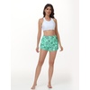 baleaf Women’s 3″ Swim Shorts with Velcro-Sealed Pockets(Green Floral)