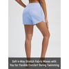 baleaf Women’s 3″ Swim Shorts with Velcro-Sealed Pockets(Light Blue)