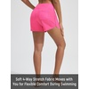 baleaf Women’s 3″ Swim Shorts with Velcro-Sealed Pockets(Pink)