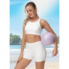 baleaf Women’s 3″/6″/8″ High Waisted Swim Board Shorts Swimsuits UPF 50+(White)