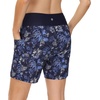 baleaf Women’s 5″/ 7″ Quick Dry High Waisted Swim Shorts with Liner(Hawaii)