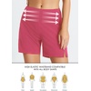 baleaf Women’s 5″/ 7″ Quick Dry High Waisted Swim Shorts with Liner(Pink)