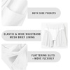 baleaf Women’s 5″/ 7″ Quick Dry High Waisted Swim Shorts with Liner(White)