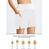 baleaf Women’s 5″/ 7″ Quick Dry High Waisted Swim Shorts with Liner(White)
