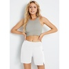 baleaf Women’s 5″/ 7″ Quick Dry High Waisted Swim Shorts with Liner(White)