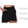 baleaf Womens 5″ Cotton Lounge Shorts Athletic with Pockets High Waist(Black)
