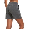 baleaf Womens 5″ Cotton Lounge Shorts Athletic with Pockets High Waist(Charcoal)