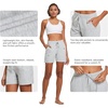 baleaf Womens 5″ Cotton Lounge Shorts Athletic with Pockets High Waist(Light Gray)