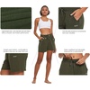 baleaf Womens 5″ Cotton Lounge Shorts Athletic with Pockets High Waist(Olive)