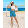 baleaf Women’s 5″ Swim Board Shorts Beach Bottoms with Boxer Liner(Aqua Blue)