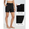 baleaf Women’s 5″ Swim Board Shorts Beach Bottoms with Boxer Liner(Black)