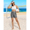 baleaf Women’s 5″ Swim Board Shorts Beach Bottoms with Boxer Liner(Dark Gray)