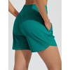 baleaf Women’s 5″ Swim Board Shorts Beach Bottoms with Boxer Liner(Green)
