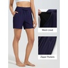 baleaf Women’s 5″ Swim Board Shorts Beach Bottoms with Boxer Liner(Navy Blue)