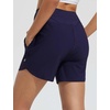 baleaf Women’s 5″ Swim Board Shorts Beach Bottoms with Boxer Liner(Navy Blue)