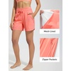 baleaf Women’s 5″ Swim Board Shorts Beach Bottoms with Boxer Liner(Pink)