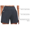 baleaf Women’s 5″ Workout Running Shorts with Liner Quick Dry Athletic(Grey)