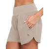 baleaf Women’s 5″ Workout Running Shorts with Liner Quick Dry Athletic(Khaki)