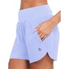 baleaf Women’s 5″ Workout Running Shorts with Liner Quick Dry Athletic(Light Blue)