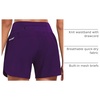 baleaf Women’s 5″ Workout Running Shorts with Liner Quick Dry Athletic(Purple)